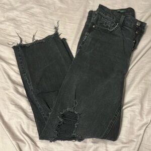 Women Black ripped jeans